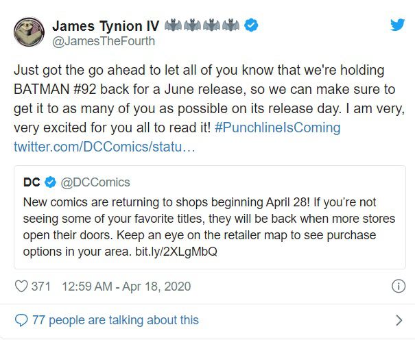 BatmanContinueInJune